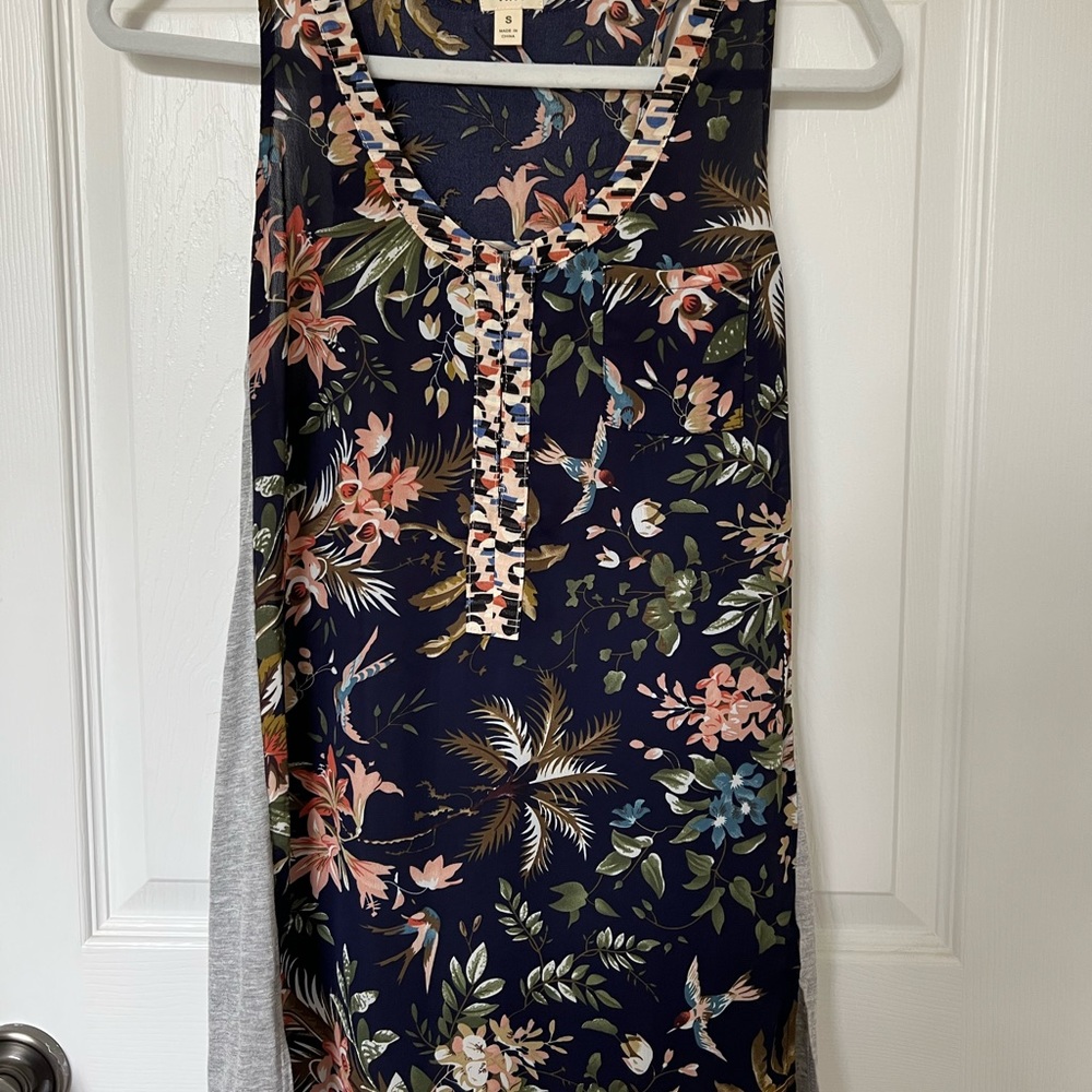 Anthropologie Blue Tank